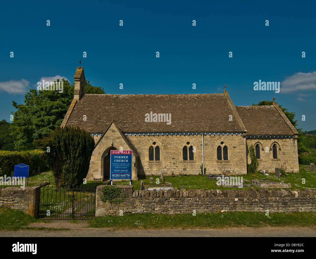 'All Saints' Redundant Anglican church for sale in Shortwood Gloucestershire Stock Photo