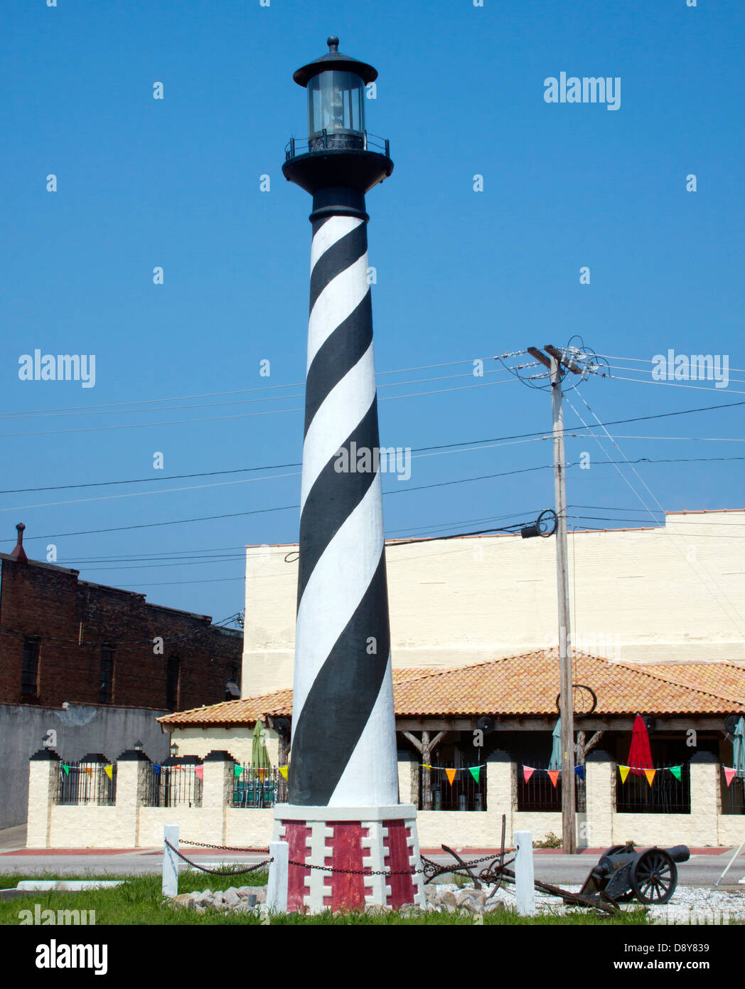 World's Tallest Replica of the Cape Hatteras Lighthouse in Wilson North Carolina Stock Photo