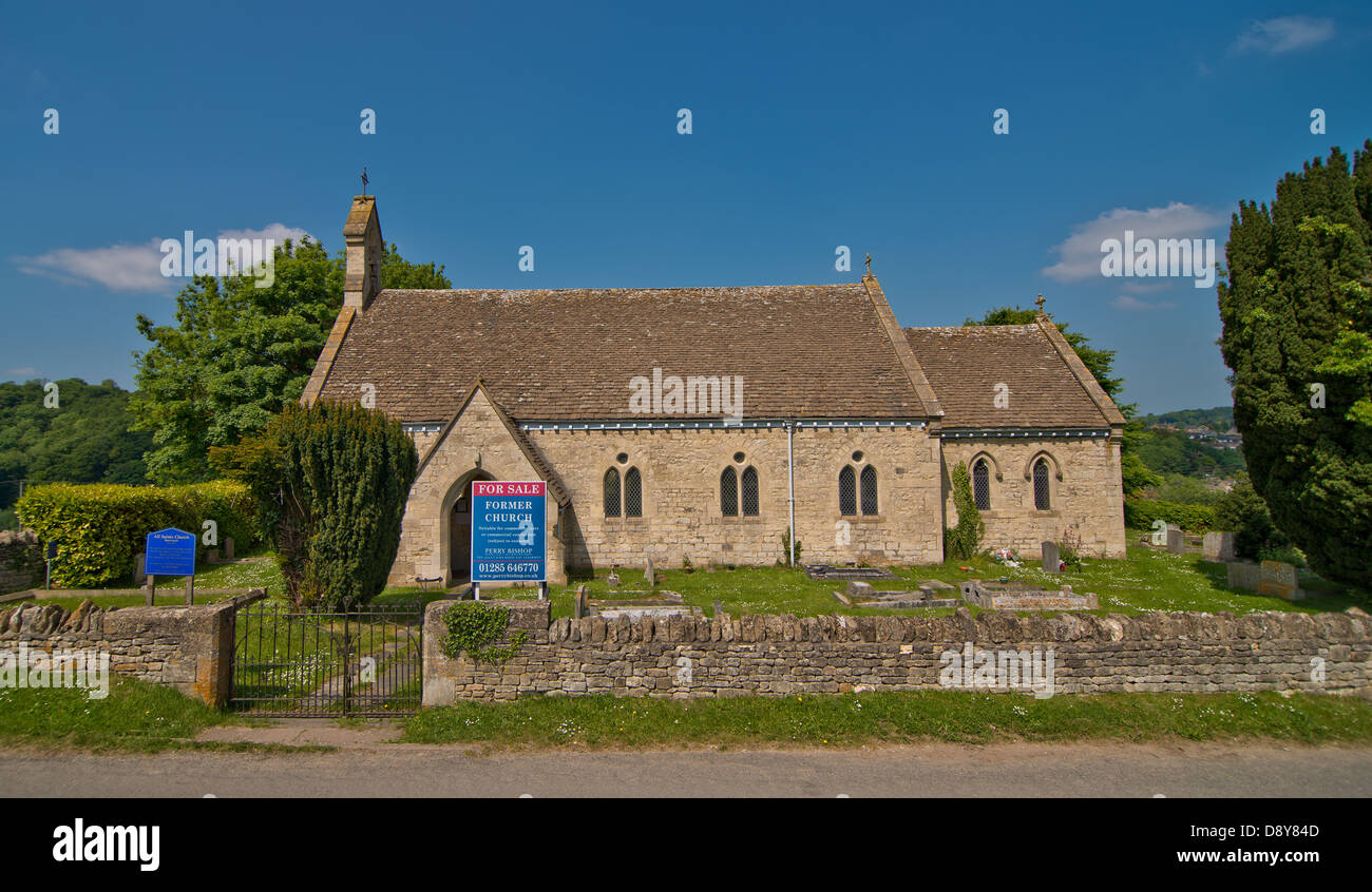 'All Saints' Redundant Anglican church for sale in Shortwood Gloucestershire Stock Photo