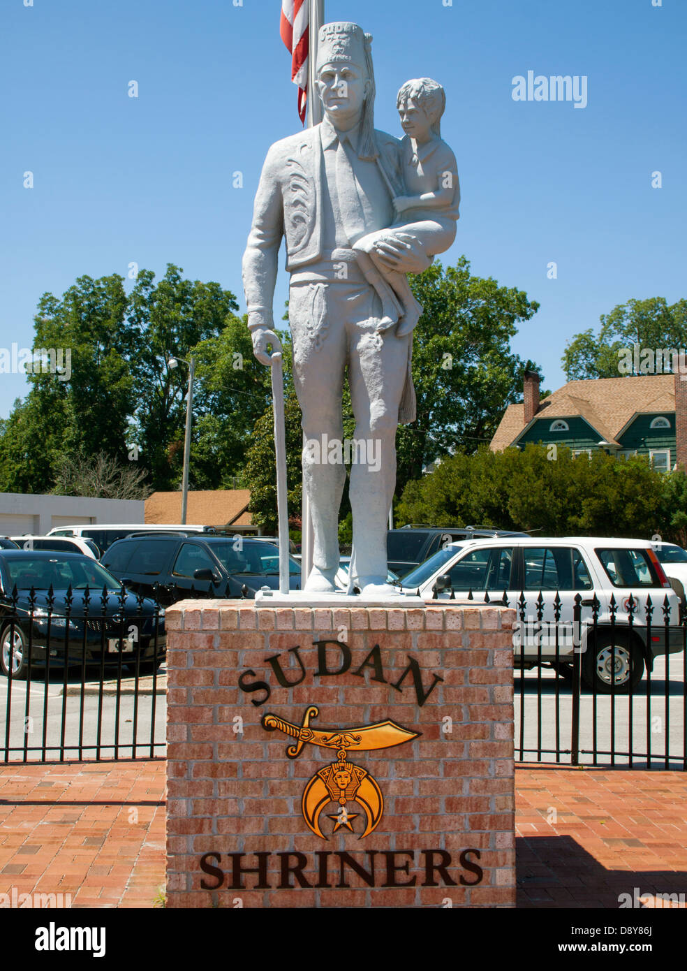 Sudan Shriner statue in New Bern North Carolina Stock Photo