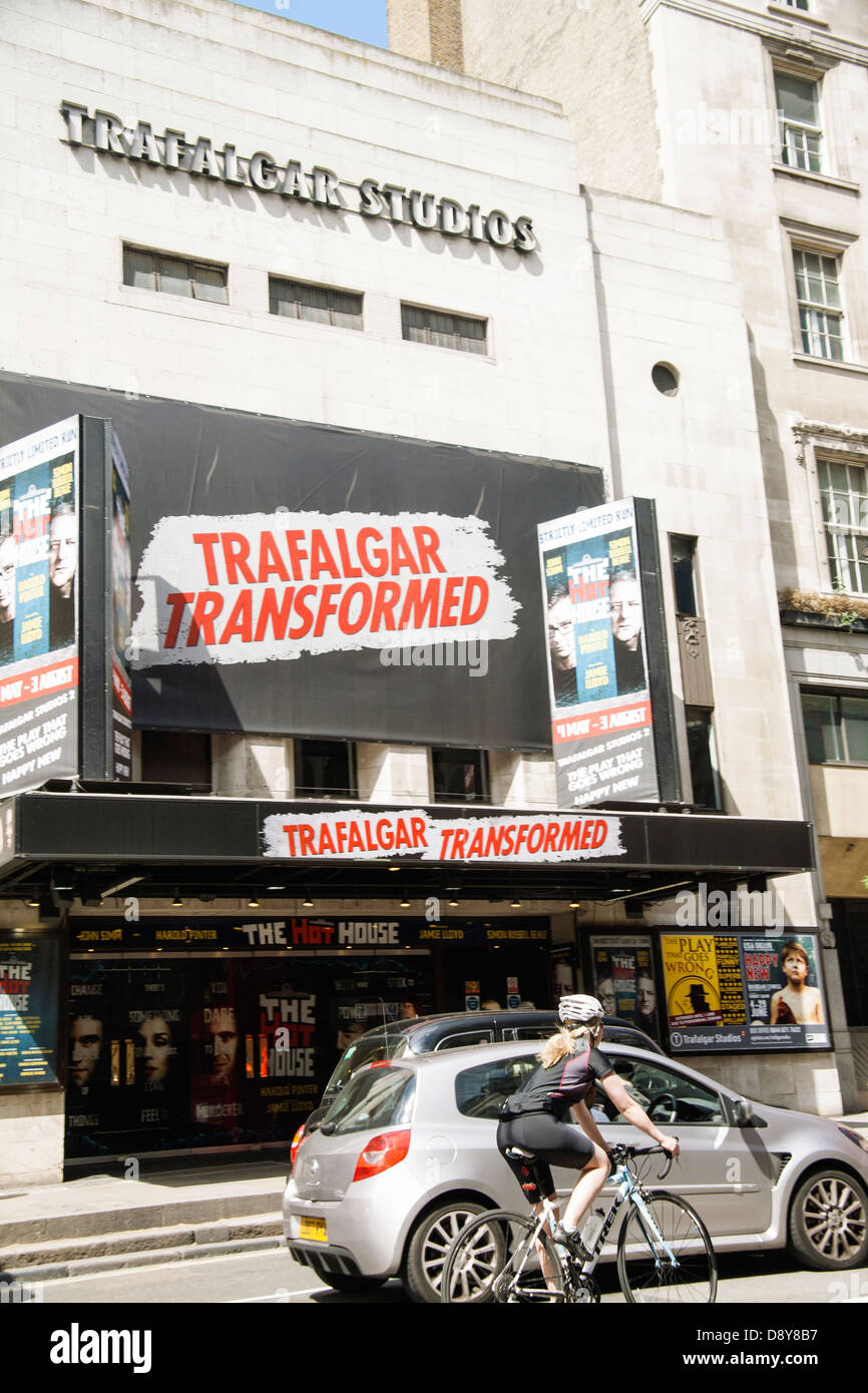 entrance to Trafalgar Studios theatre, central London, England, UK, GB Stock Photo