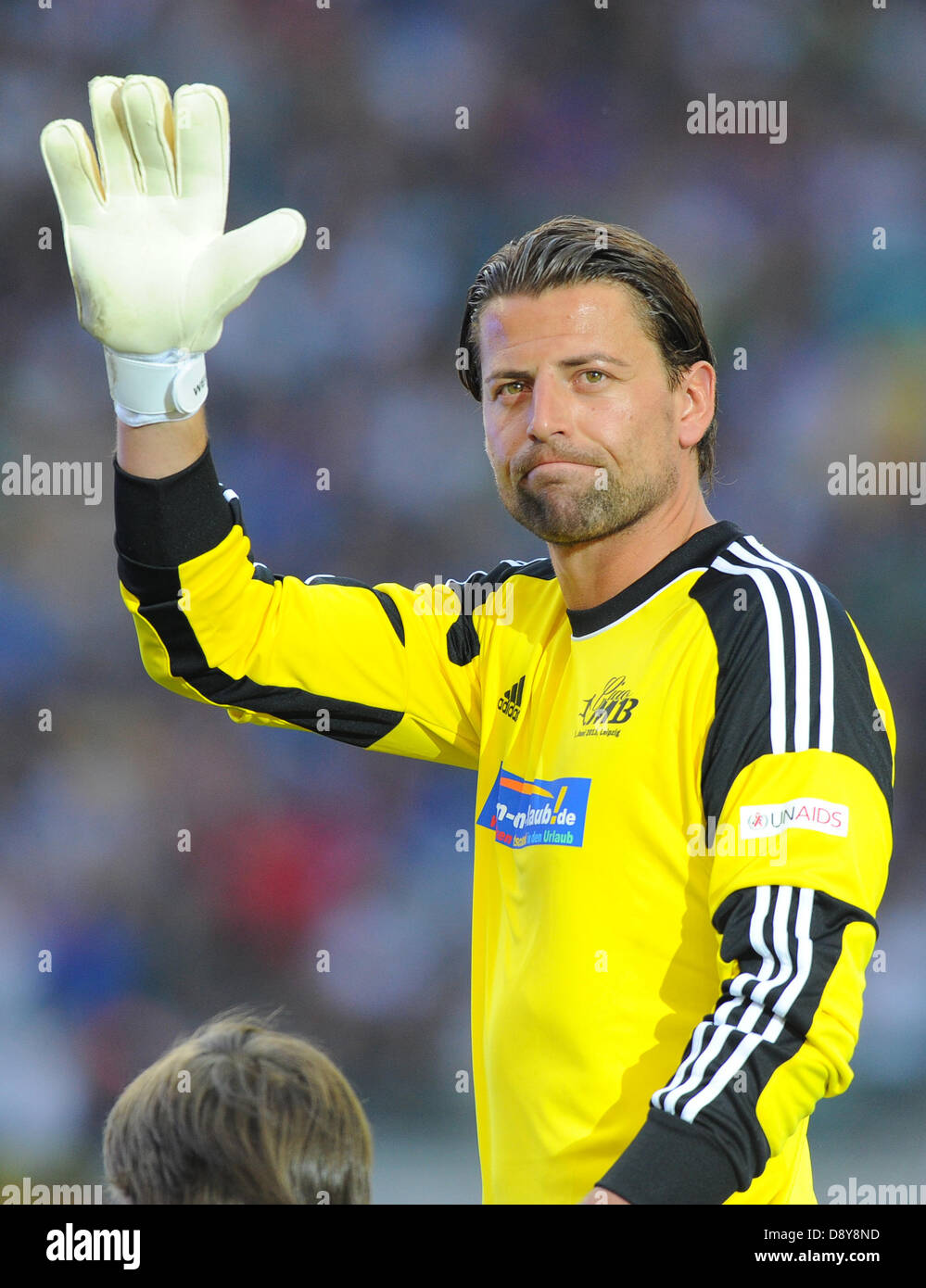 Roman Weidenfeller is pictured during Michael Ballack's farewell match at Red Bull Arena in Leipzig, Germany, 05 June 2013. Photo. Thomas Eisenhuth Stock Photo