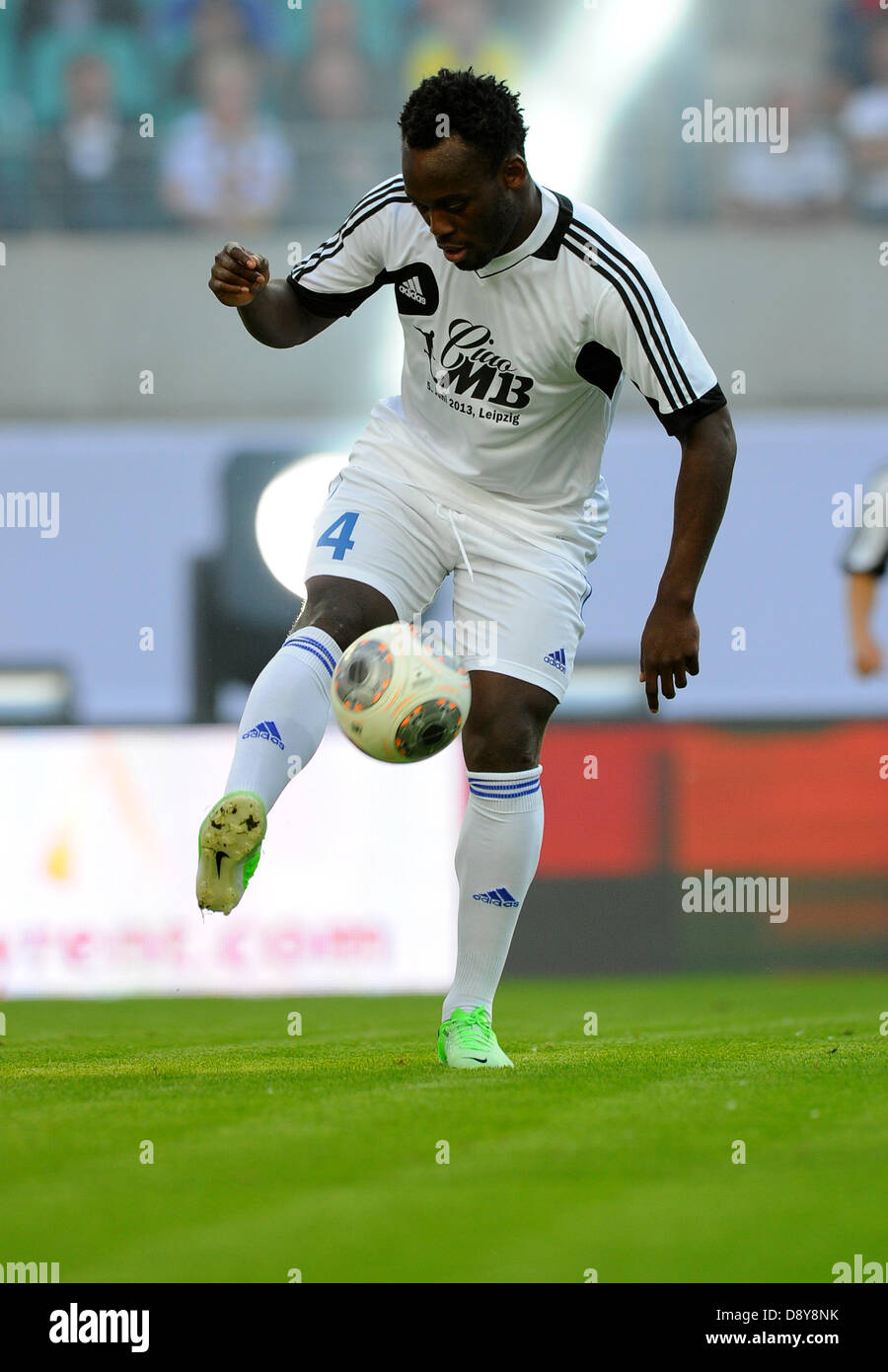 Michael Essien is pictured during Michael Ballack's farewell match at Red Bull Arena in Leipzig, Germany, 05 June 2013. Photo. Thomas Eisenhuth Stock Photo