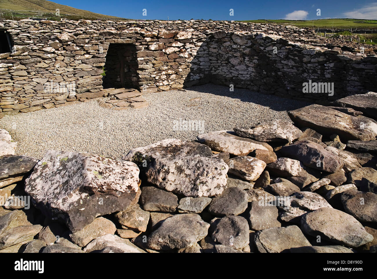 Dingle Peninsula Dunbeg Promontory Fort  Destination Destinations Eire European History Historic Ireland Irish Northern Europe Stock Photo
