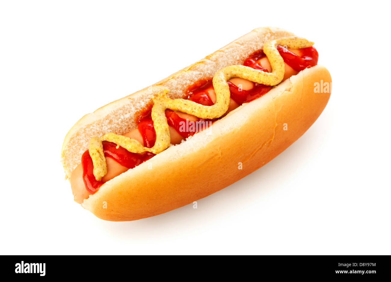 American Hot Dog Stock Photo