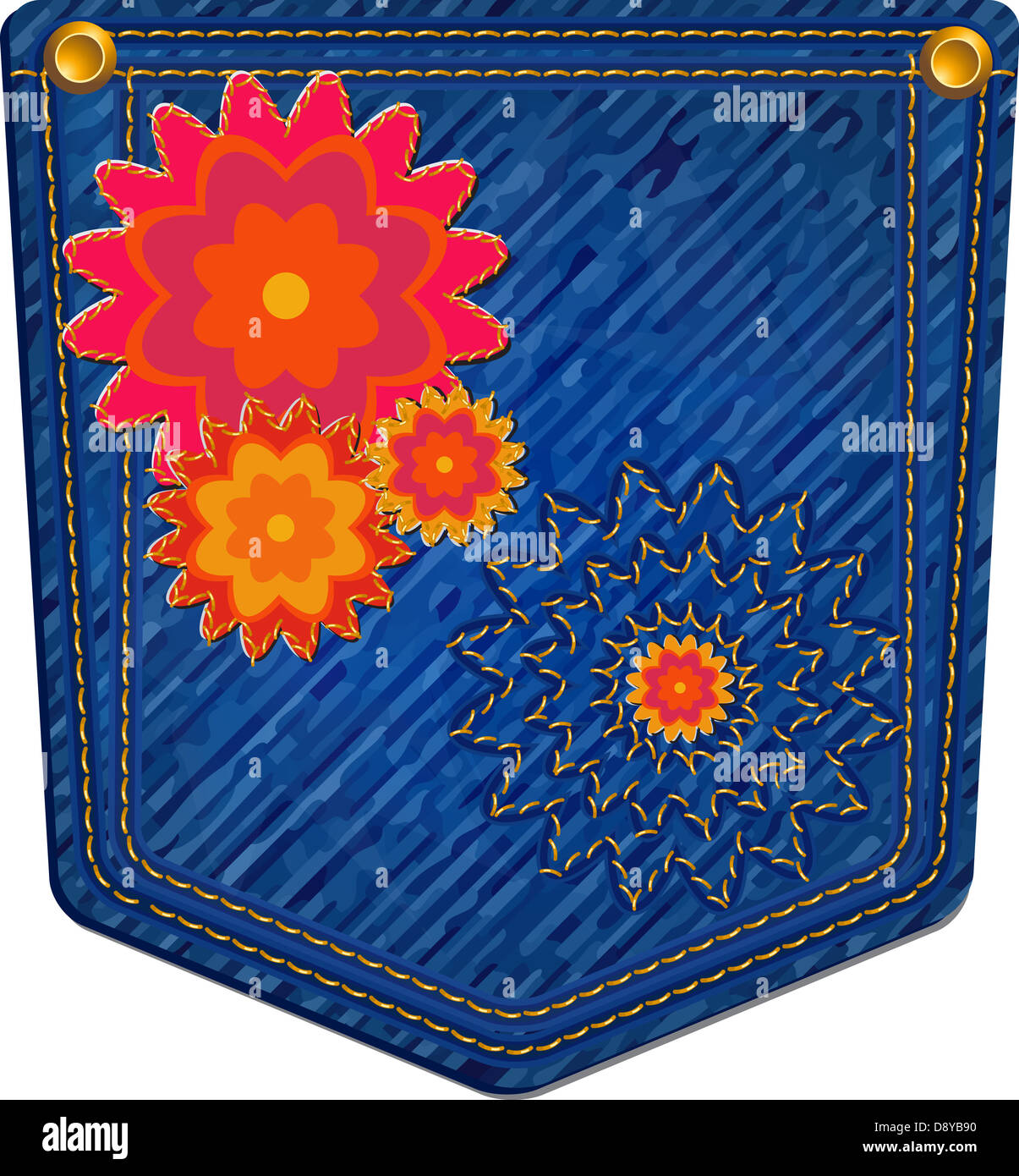 Blue Jean Pocket Stock Photo Alamy