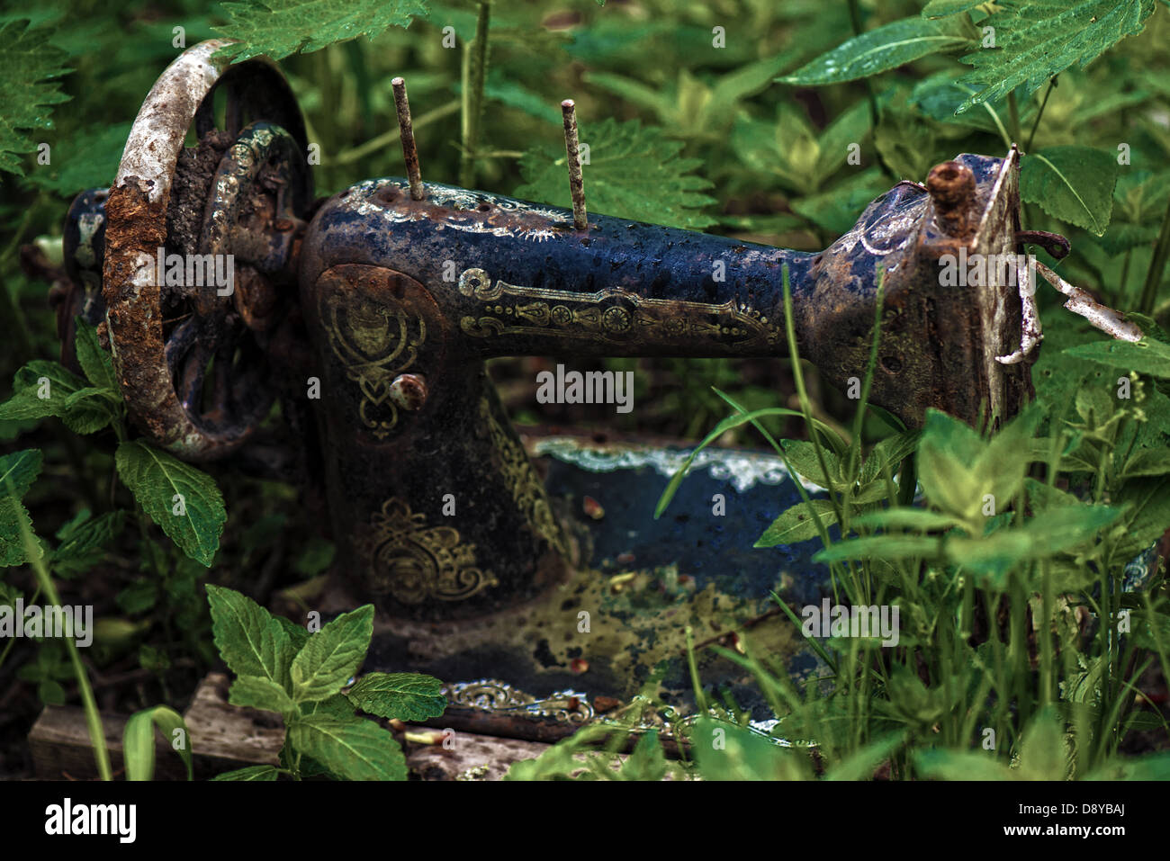 Personal possessions left behind in and around an abandoned/derelict building in Buckinghamshire, UK Stock Photo