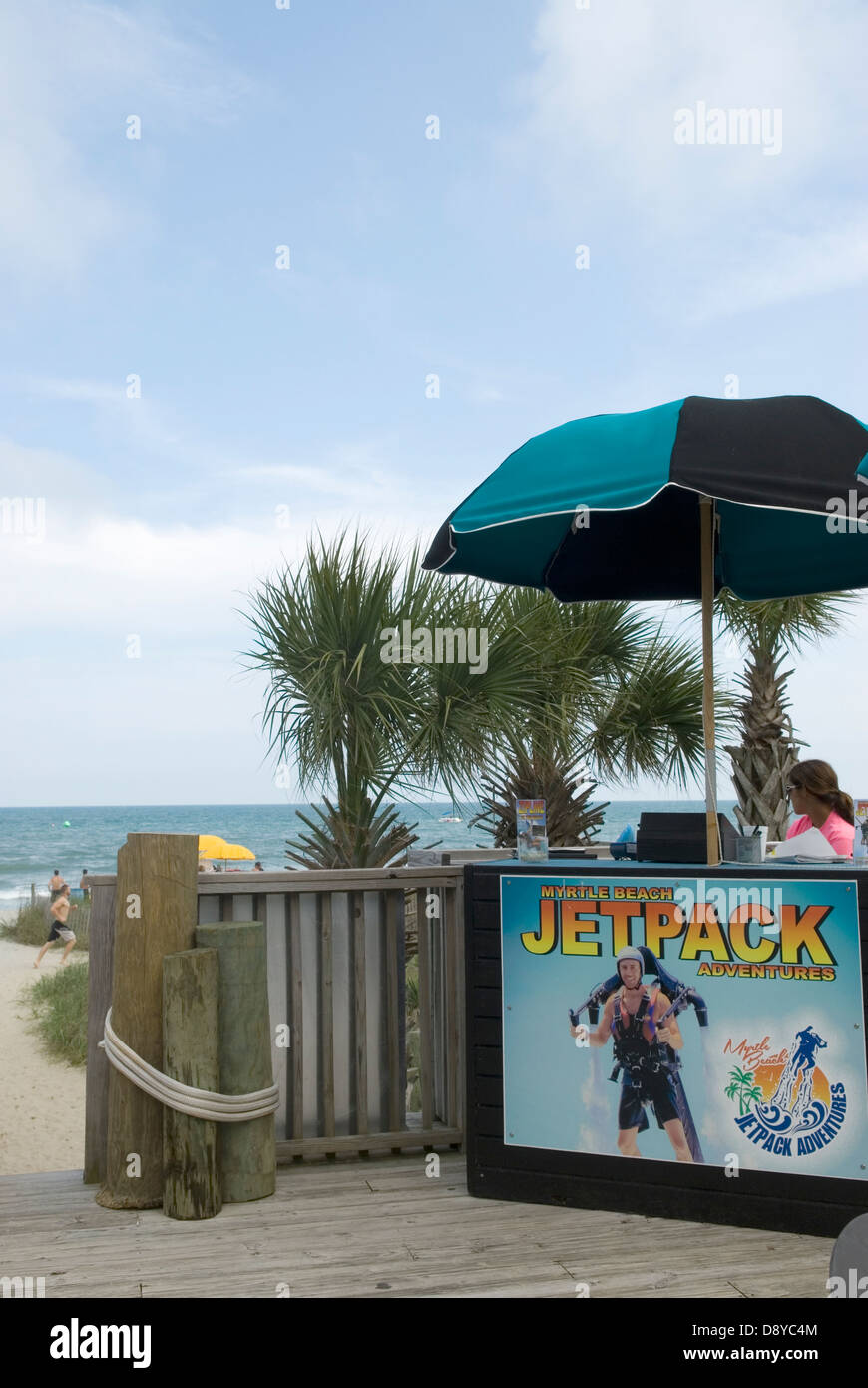 Jet pack ride ticket stand Myrtle Beach South Carolina USA Stock Photo