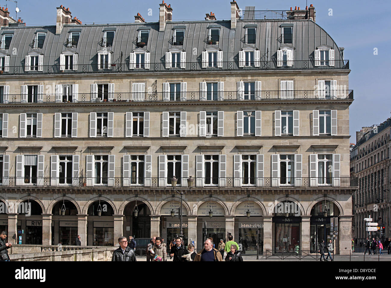 Paris, France, rue de Rivoli opposite the Louvre Stock Photo