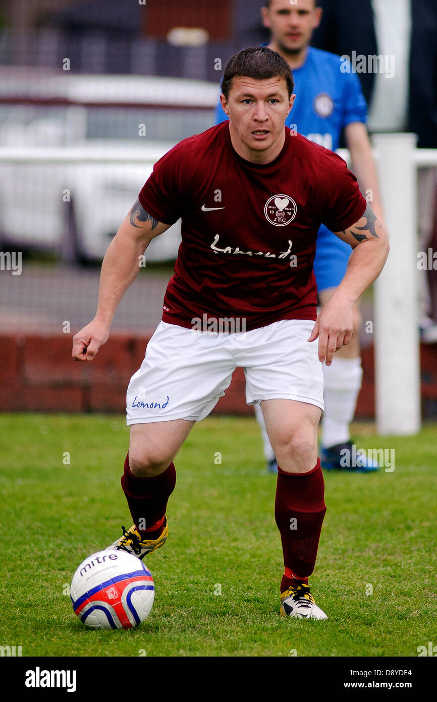 Kelty, Fife, Scotland, UK. 5th June 2013. Stefan Winiarski on the ball during the East Region