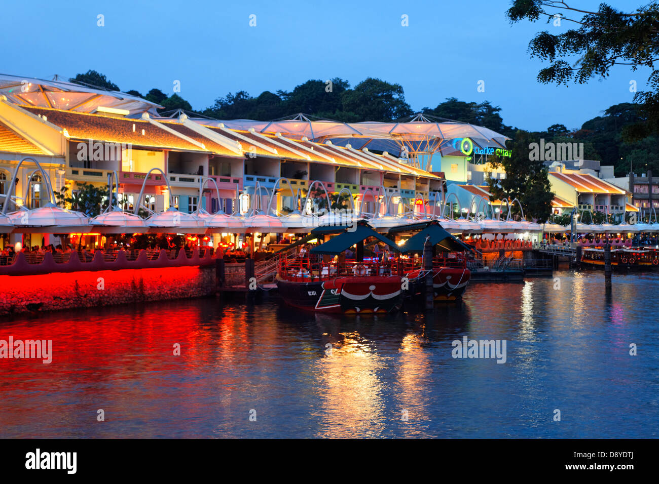 Clarke Quay, Singapore, Asia Stock Photo