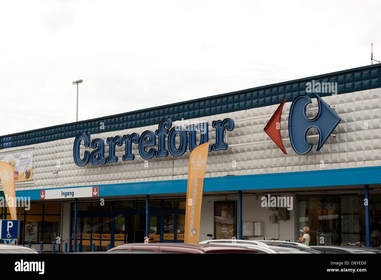 Carrefour Supermarket Sign Logo France Europe Stock Photo