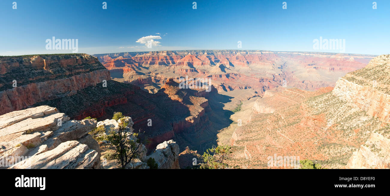South Rim of Grand Canyon in Arizona panorama view Stock Photo