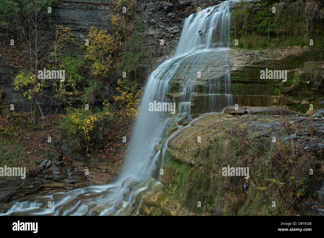 Waterfall, near Ithaca, New York Stock Photo Alamy