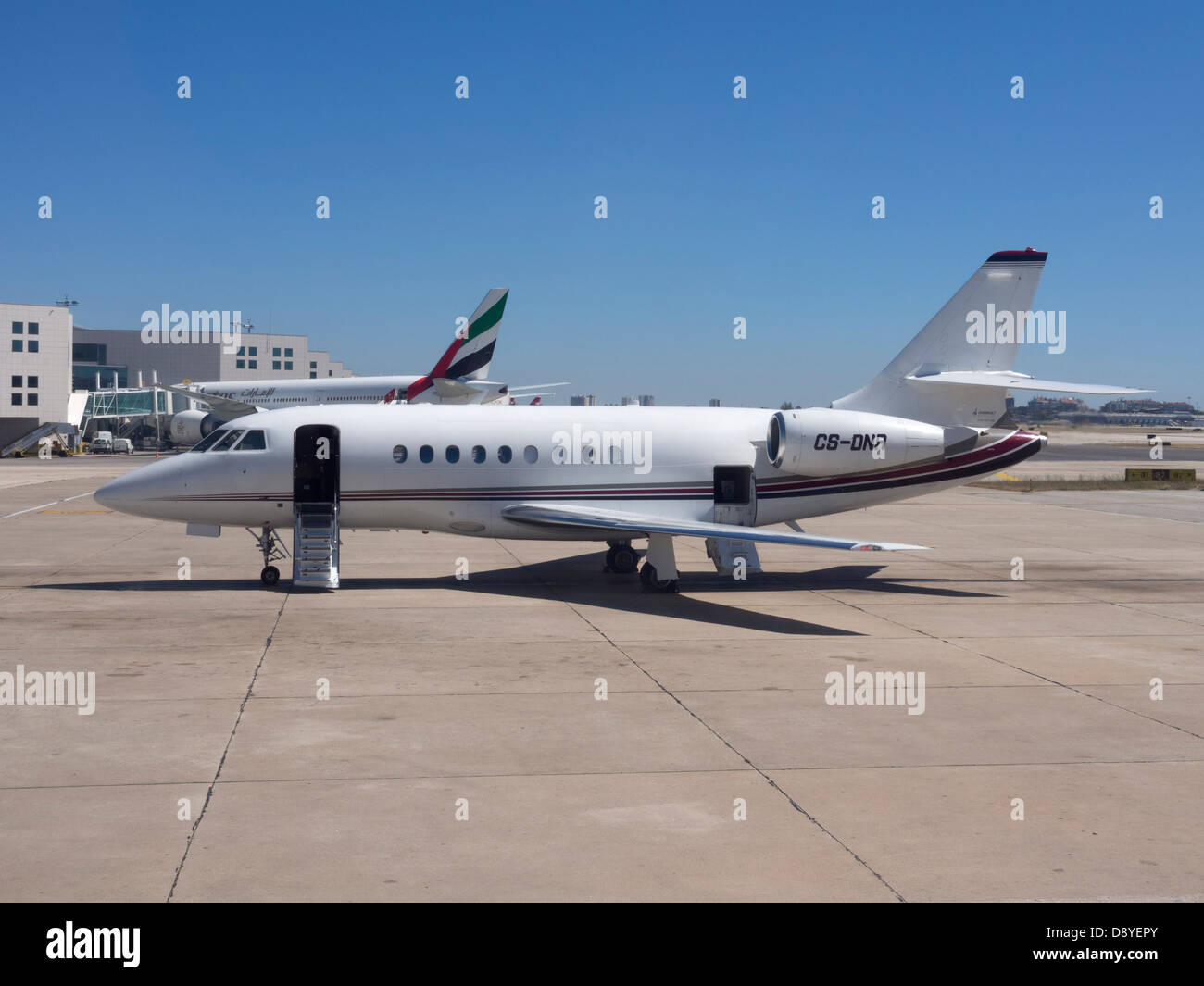 Dassault Falcon 2000 private jet Stock Photo