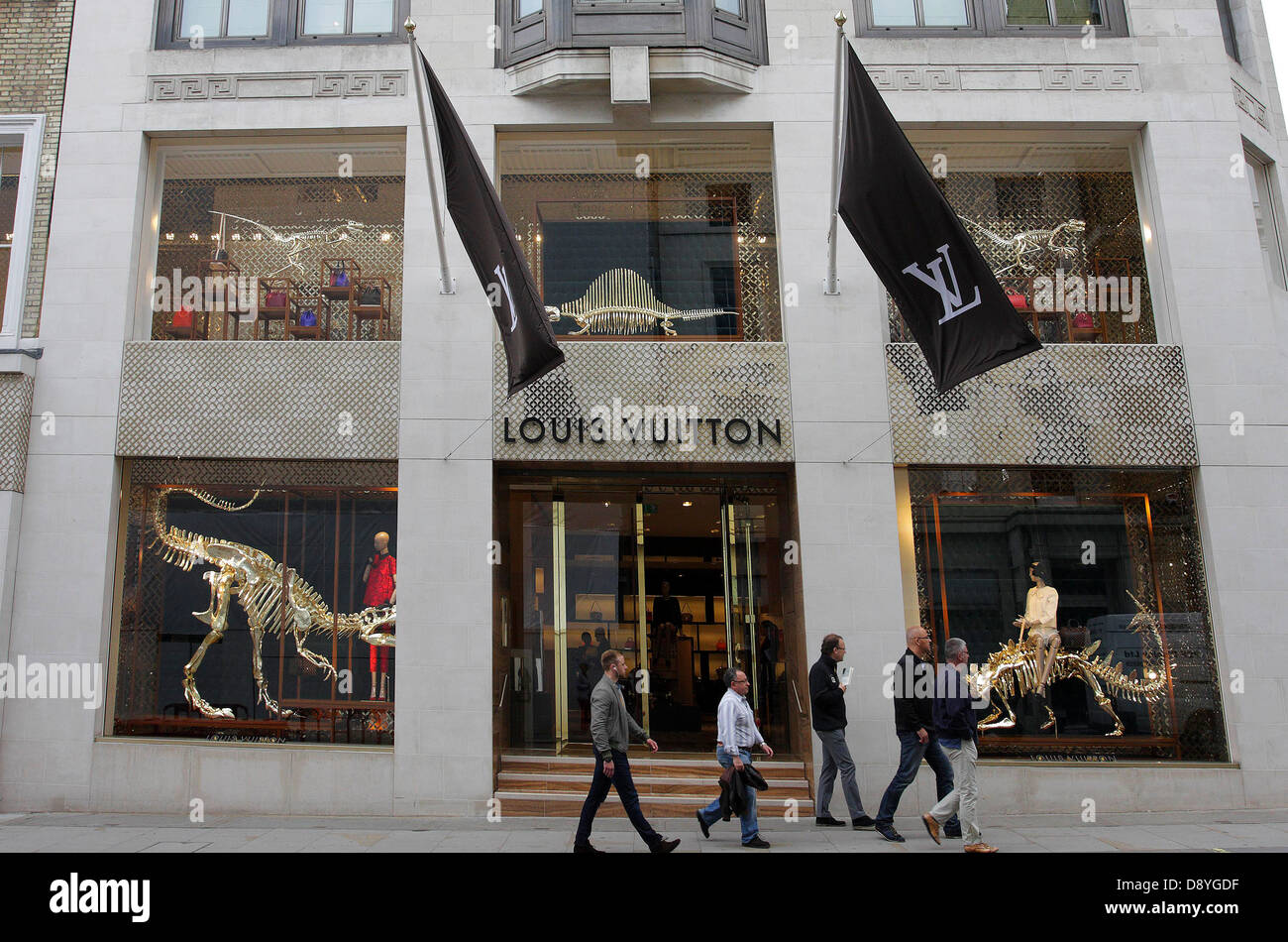 Dinosaur themed window displays at Louis Vuitton in New Bond Street Stock  Photo - Alamy