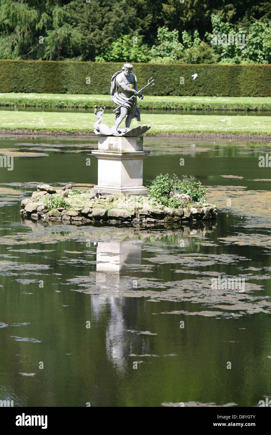 Fountains Abbey and gardens near Ripon North Yorkshire England Stock