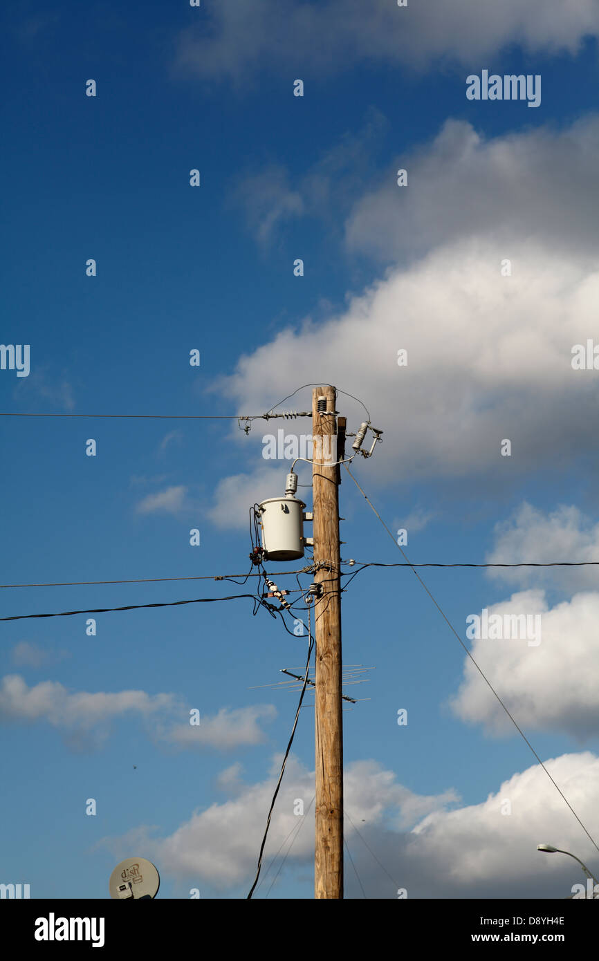Electrical utility pole Stock Photo - Alamy
