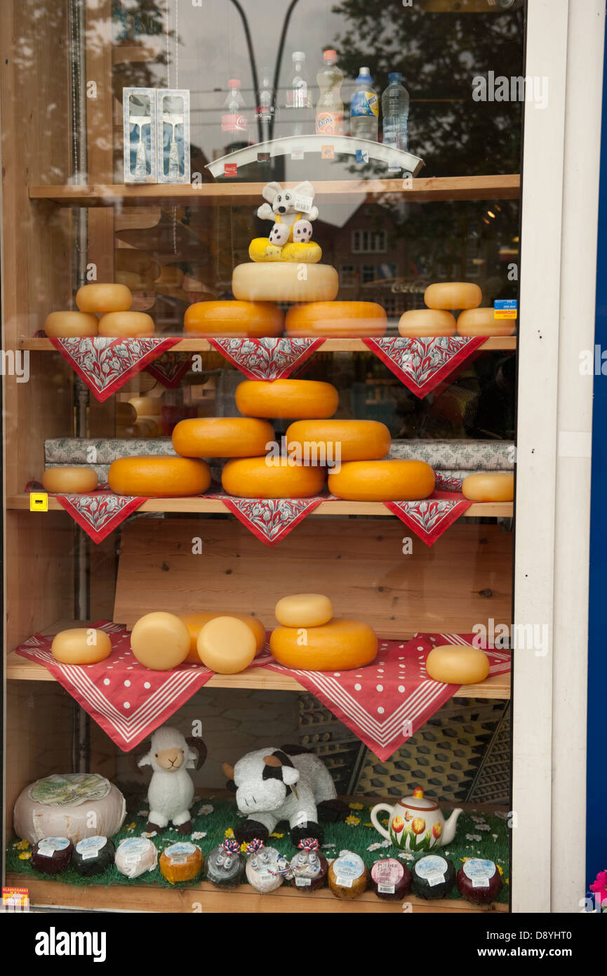 Dutch Edam Cheese Shop Window Amsterdam Holland Netherlands Europe Stock Photo