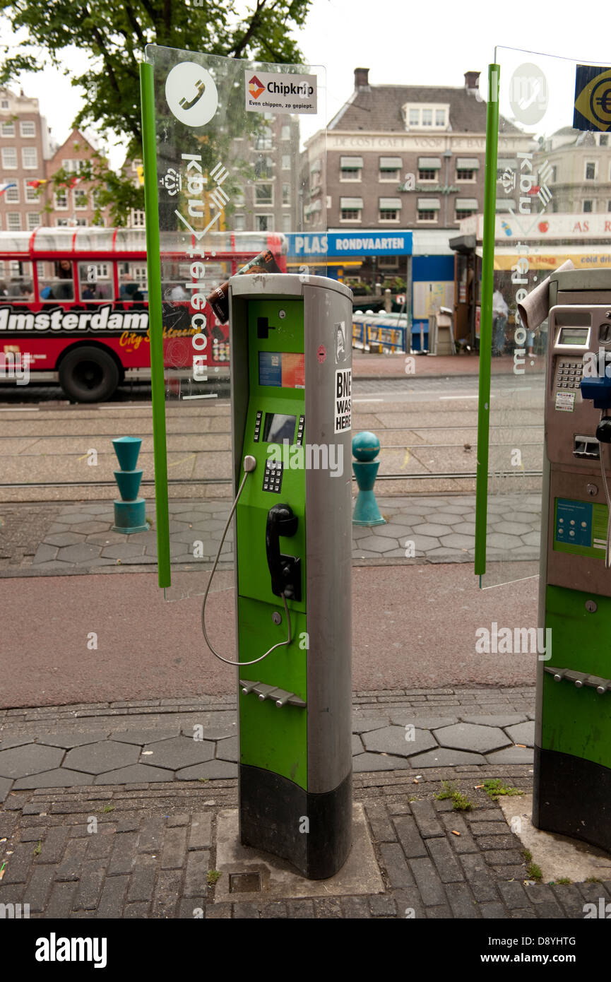 KPN Public Phone Booth Telephone Amsterdam Holland Netherlands