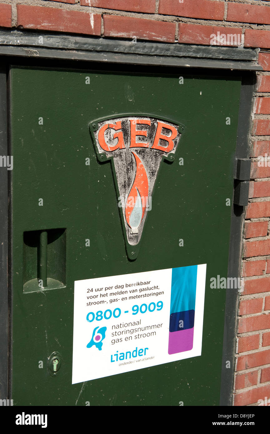 GEB Gas Main Valve Amsterdam Holland Netherlands Europe Stock Photo