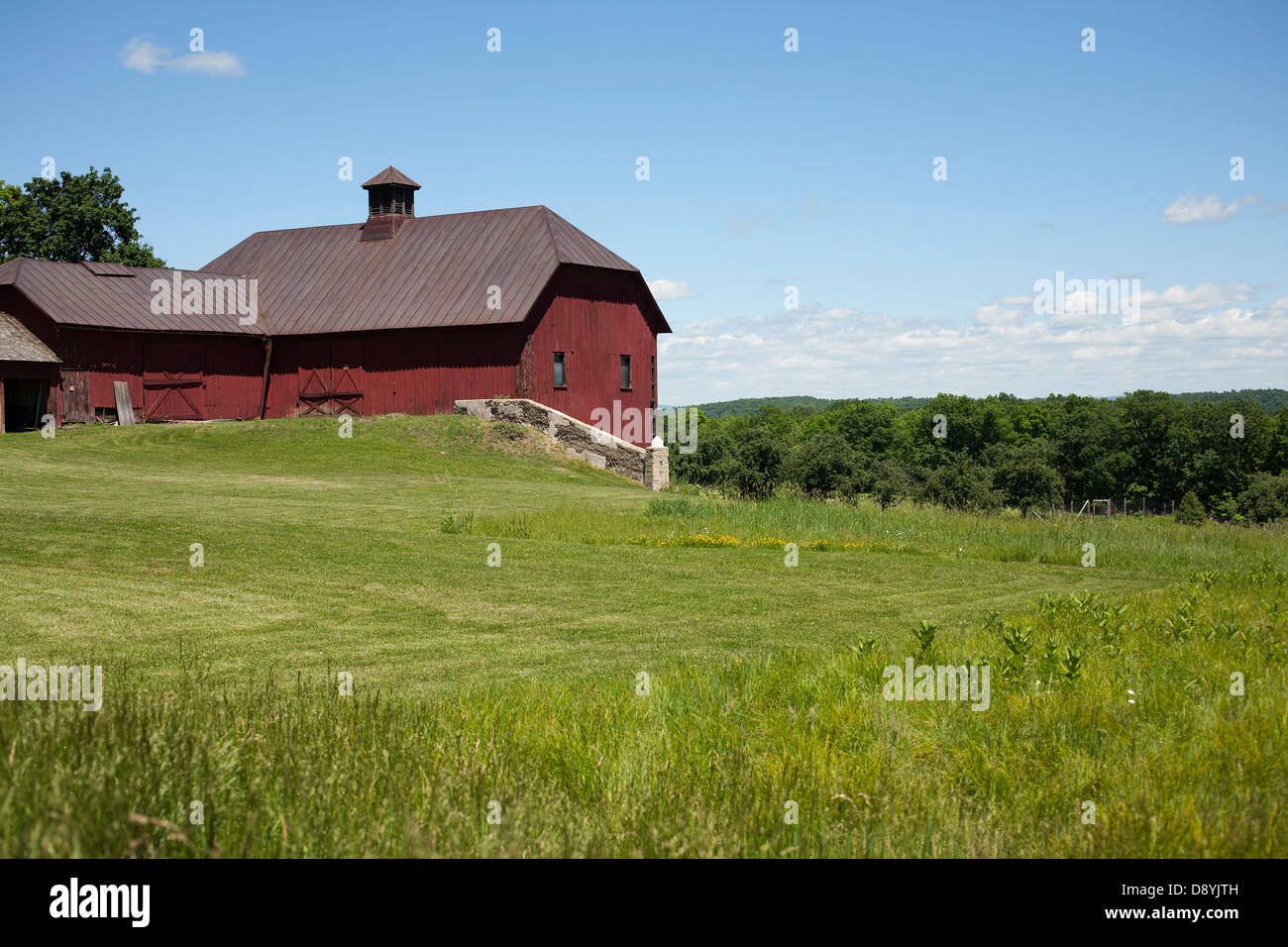 Looking east at the Olana barn in Hudson, NY. This is the estate of