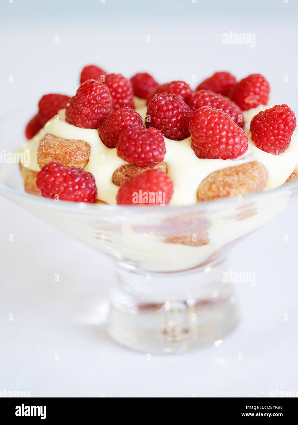 Sweden Raspberry Recipes A dessert with raspberry, Sweden Stock Photo - Alamy