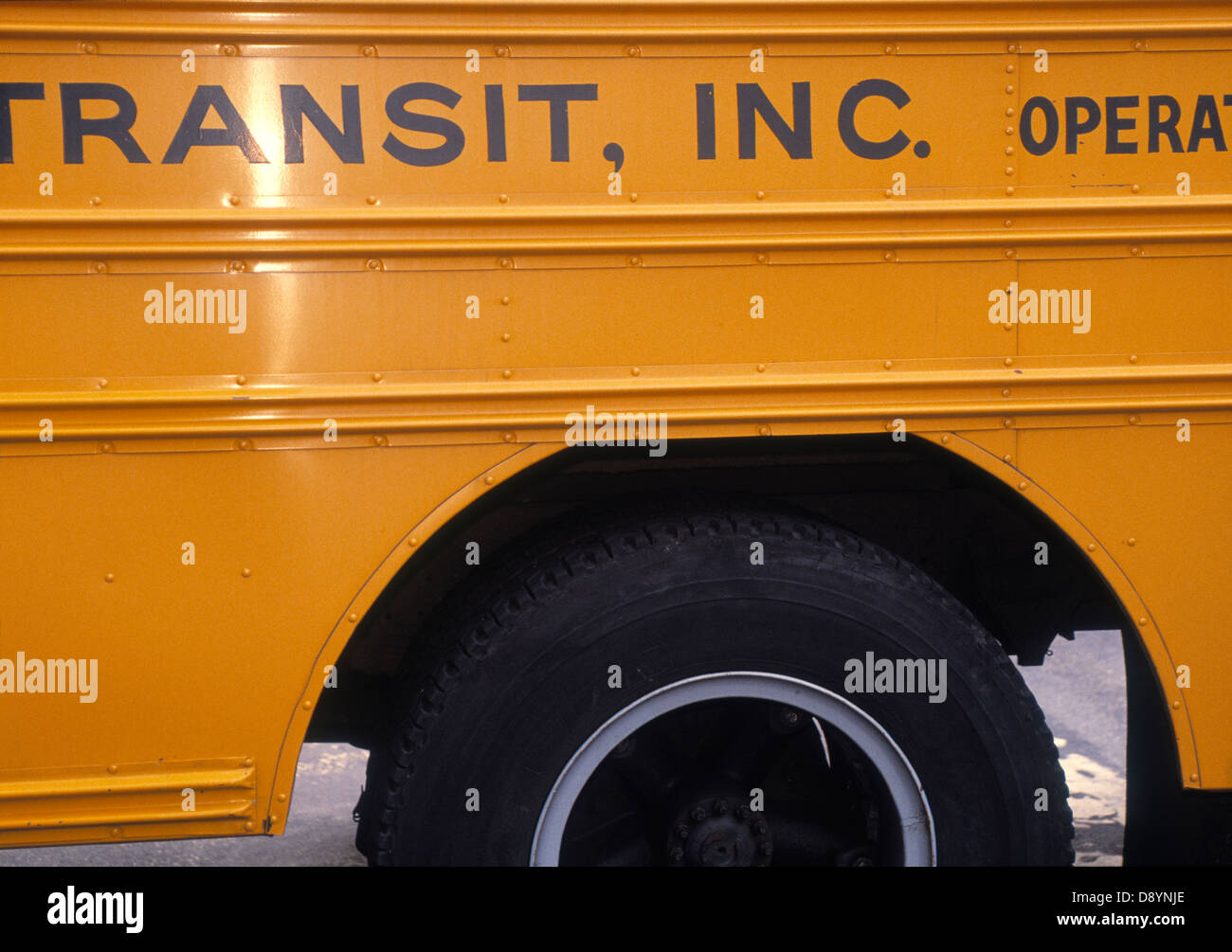 Close up of school bus Stock Photo - Alamy