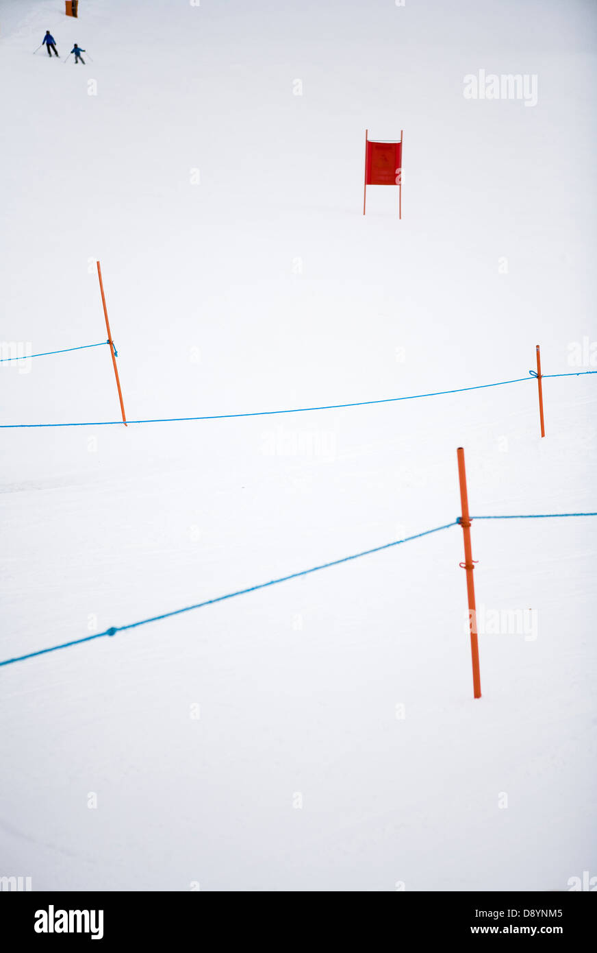 A barrage in a ski slope, Are, Sweden. Stock Photo