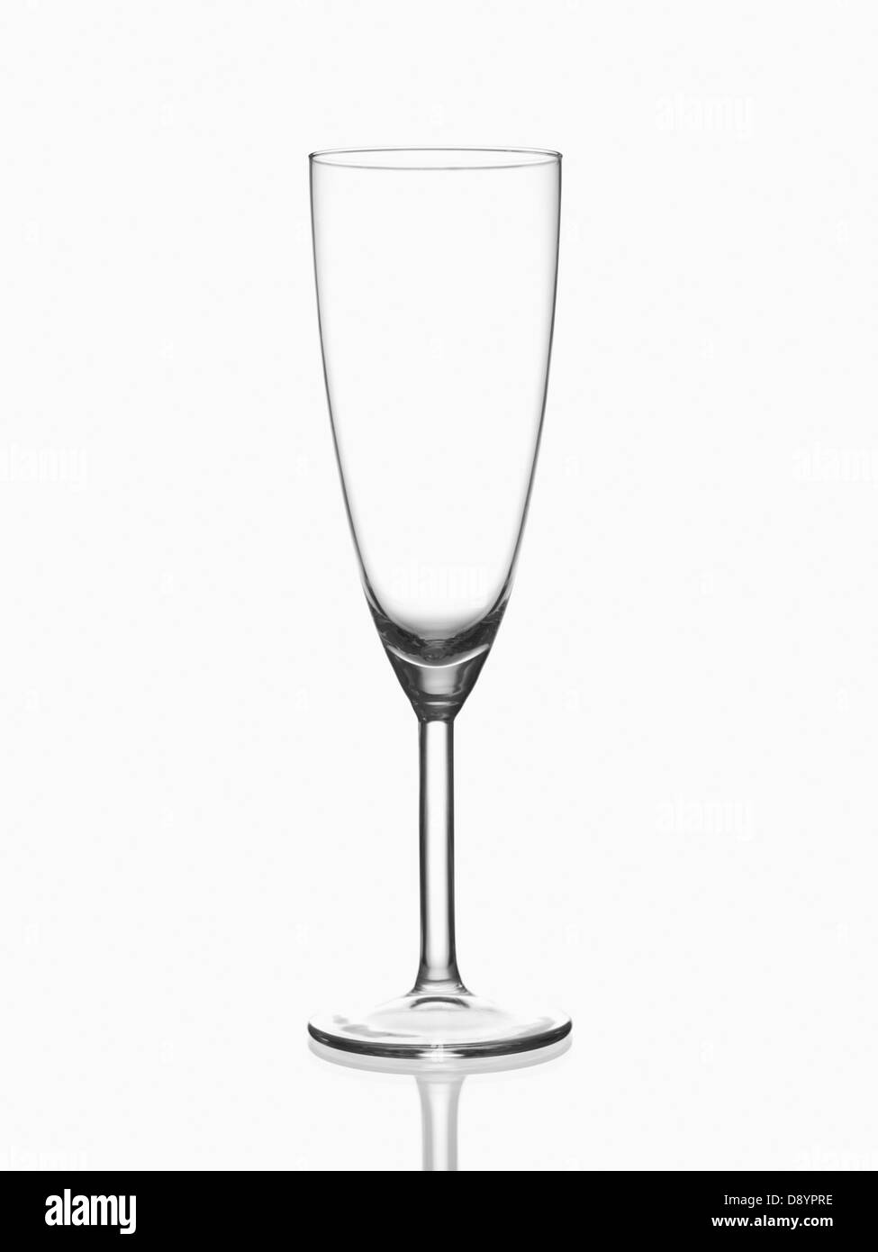 Champagne flute against white background Stock Photo
