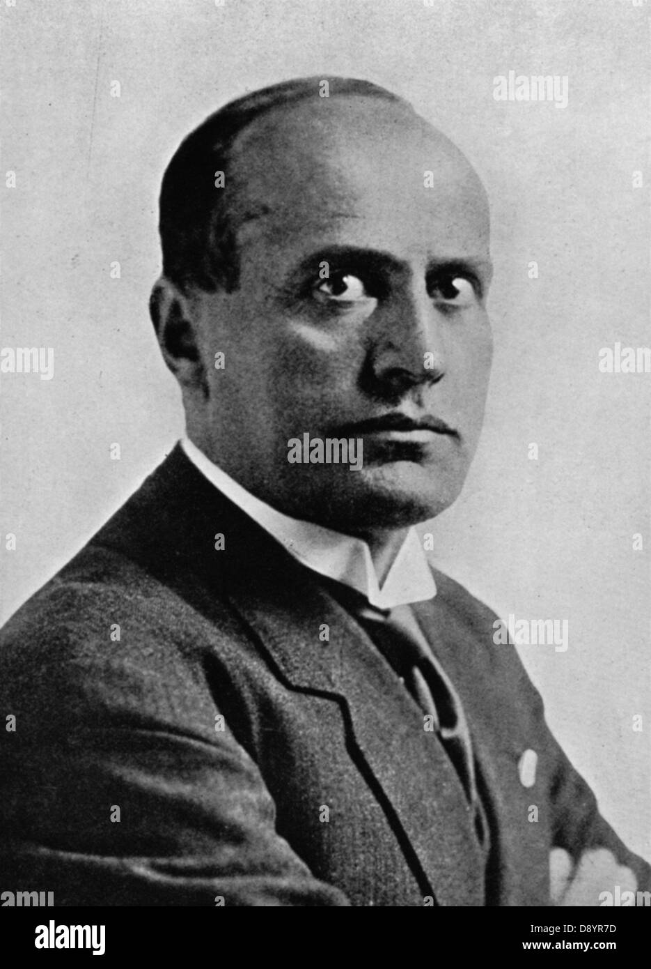 Portrait of Benito Mussolini a.k.a 'Il Duce' Italian fascist dictator Stock Photo