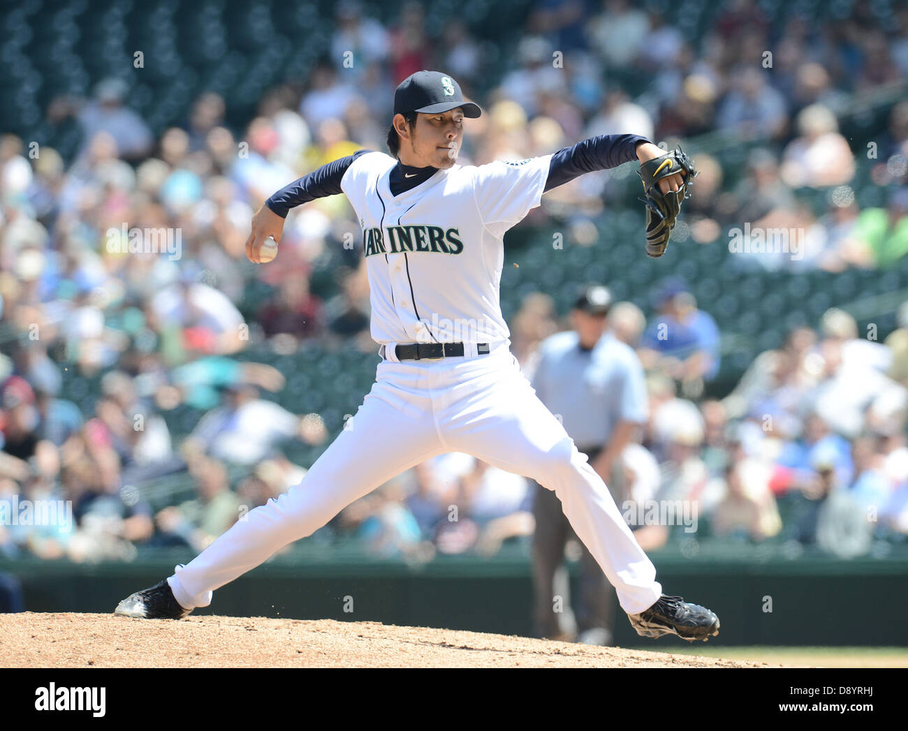 Seattle, Washington, USA. 5th June 2013. Hisashi Iwakuma (Mariners