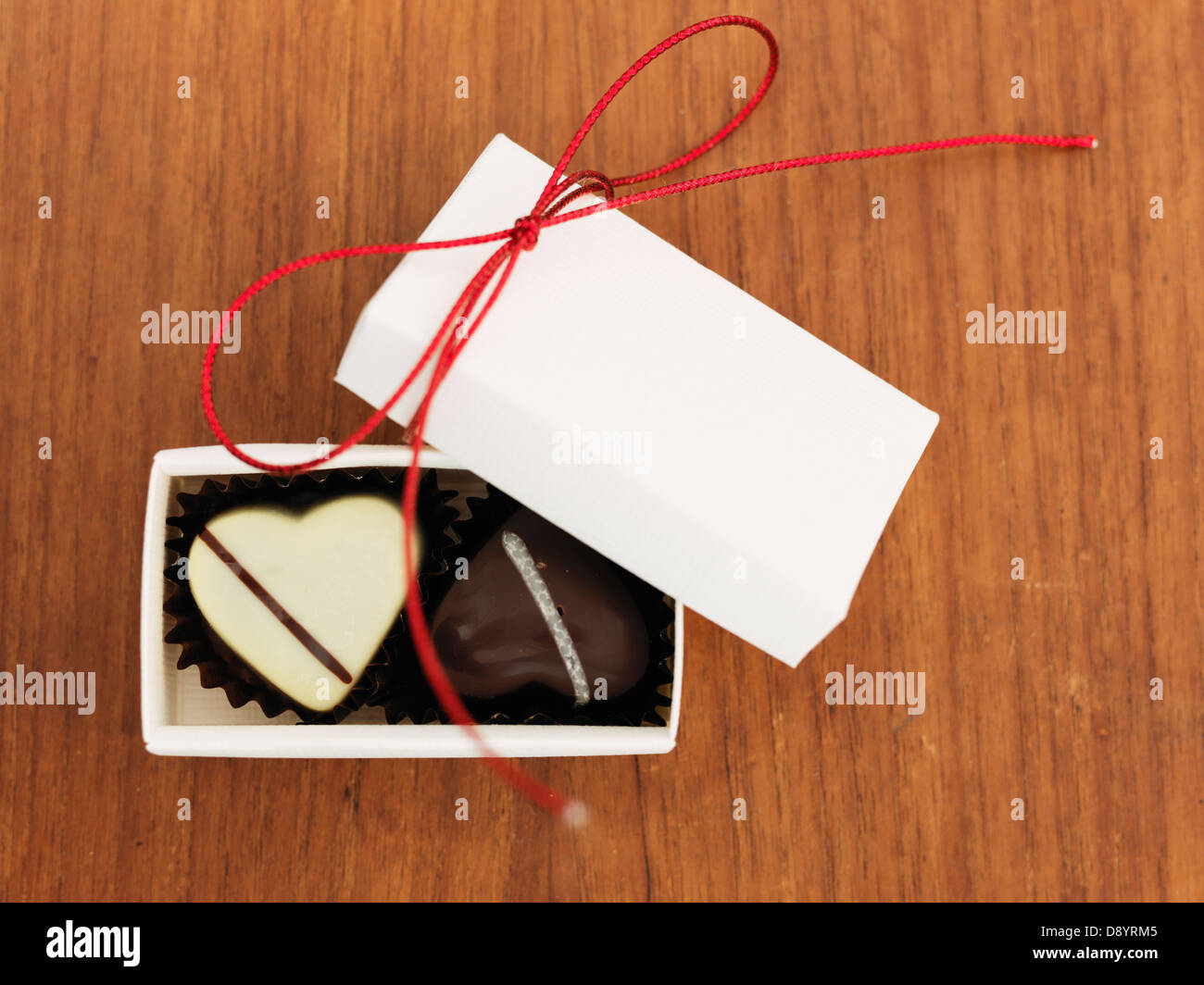 Heart Shaped Chocolate In Small Gift Box Stock Photo 57159653 Alamy