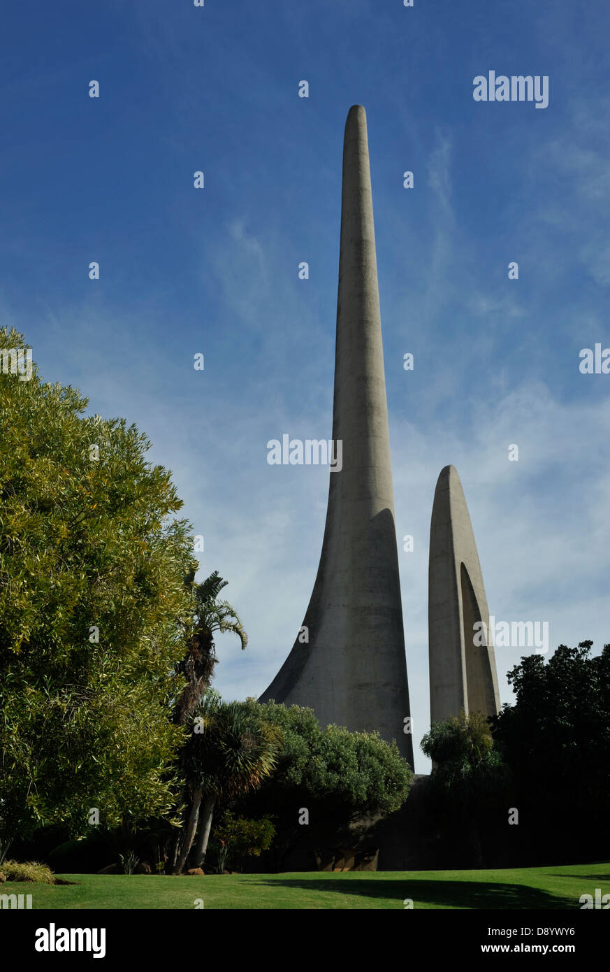 Impressive structure of Afrikaans language monument tourist attraction Paarl Western Cape South Africa Historical Cultures Stock Photo