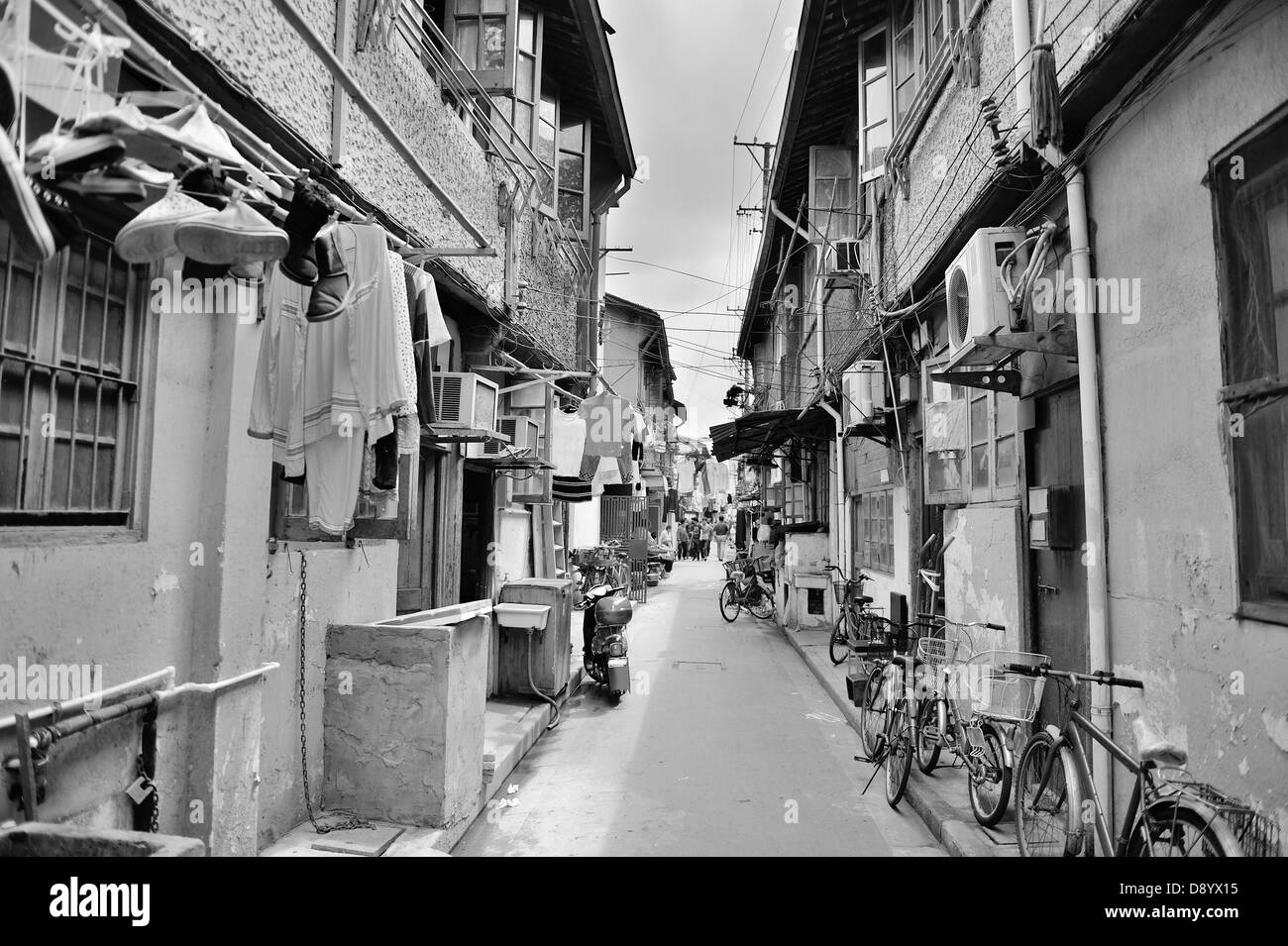 Old shanghai street scene Black and White Stock Photos & Images - Alamy