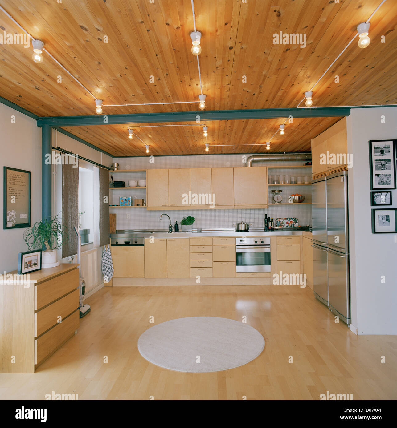 A Scandinavian apartment with open plan, Sweden Stock Photo - Alamy - Scandinavian Open Floor Plan Designs
