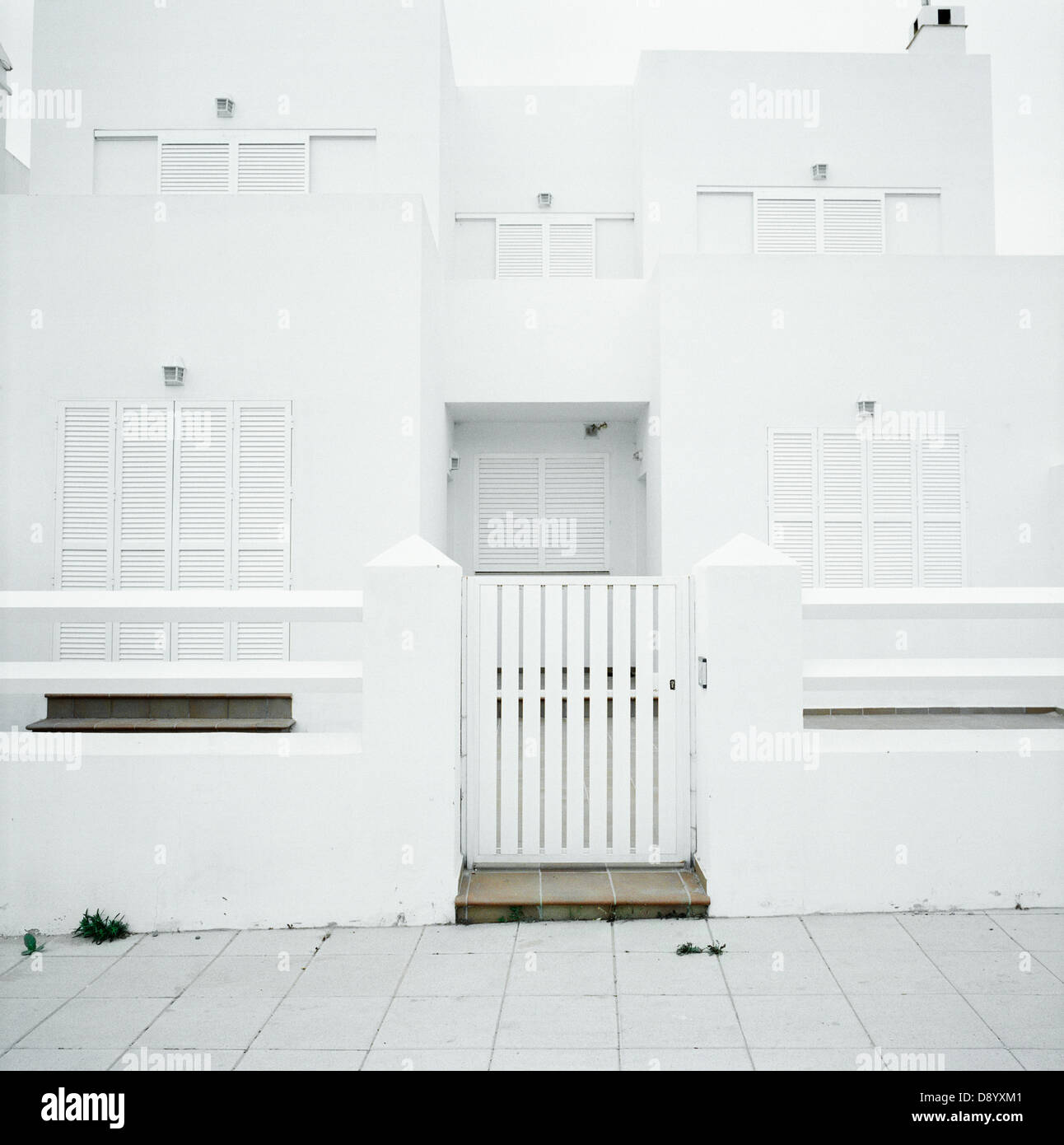 White house on the beach, Spain Stock Photo Alamy
