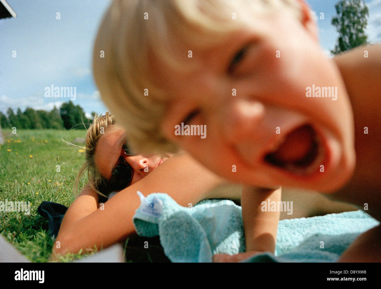 Family bathing sweden hi-res stock photography and images - Alamy