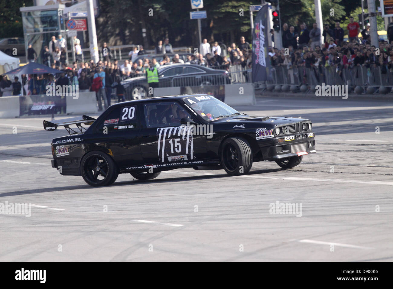 Sofia, Bulgaria - June 02, 2013: Red Bull Car Park Drift Sofia, Bulgaria. Photo taken on: June 02th, 2013 Stock Photo