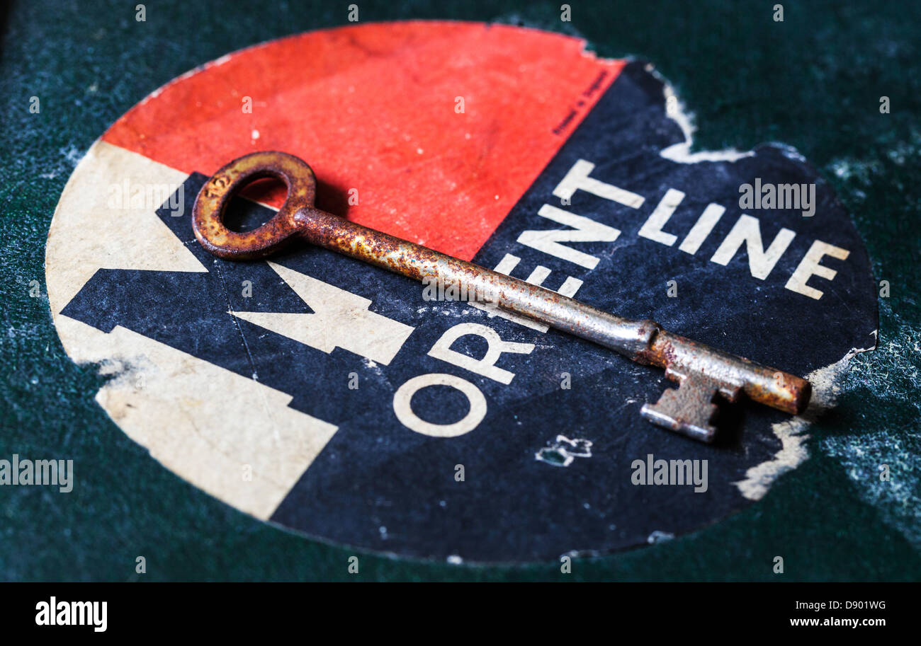 An old, rusty key. Stock Photo