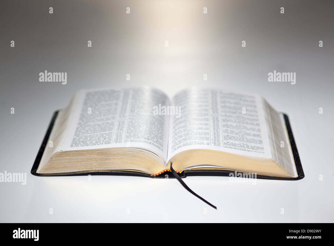 Open Holy Bible Stock Photo