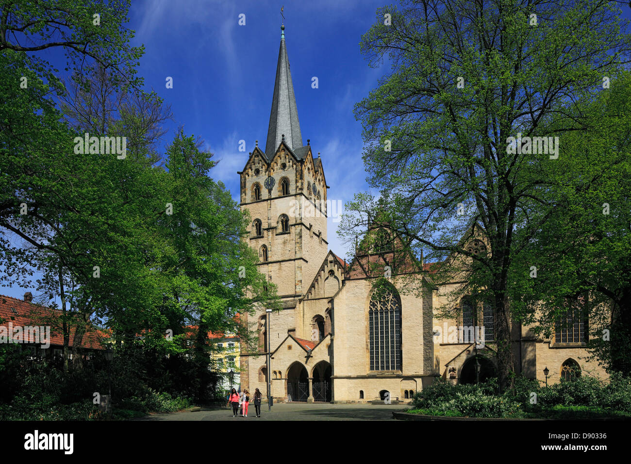 Evangelische Muensterkirche in Herford, Ravensberger Land, Nordrhein-Westfalen Stock Photo