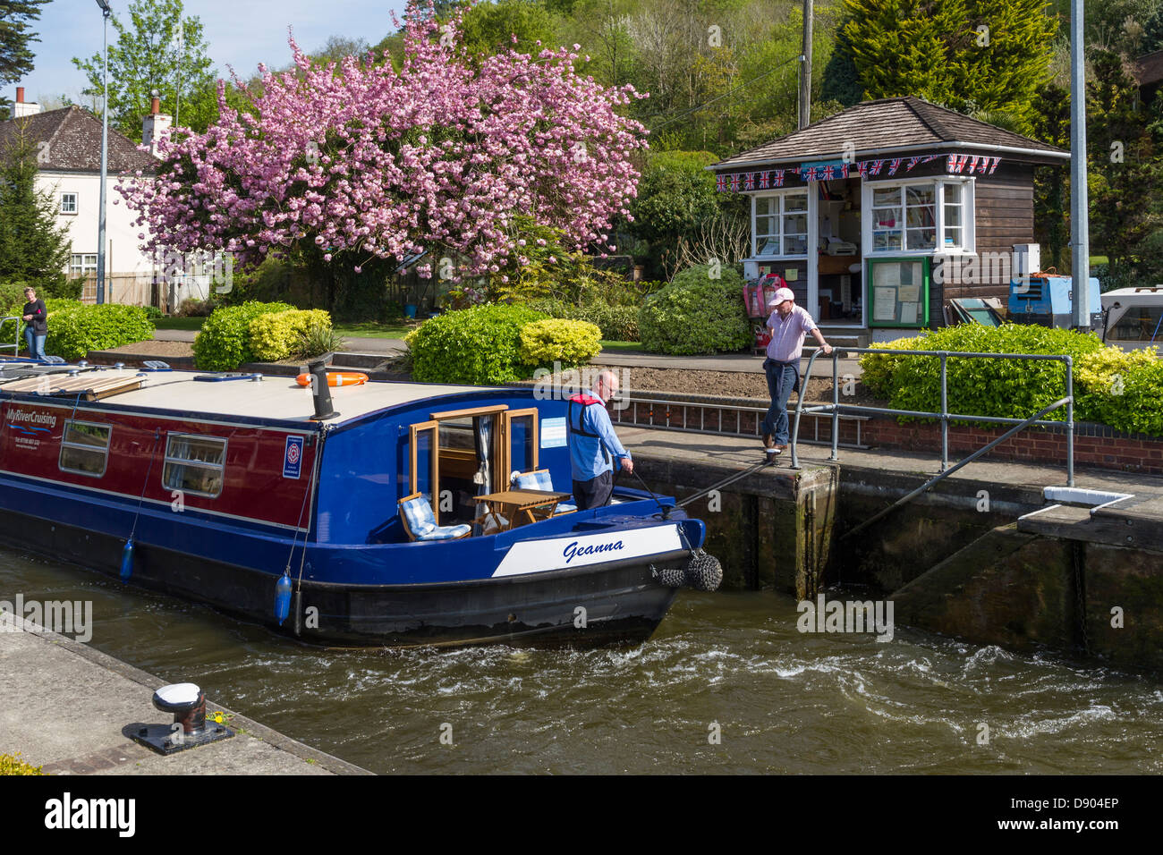 England Oxfordshire Henley, Marsh Lock, river Thames Stock Photo