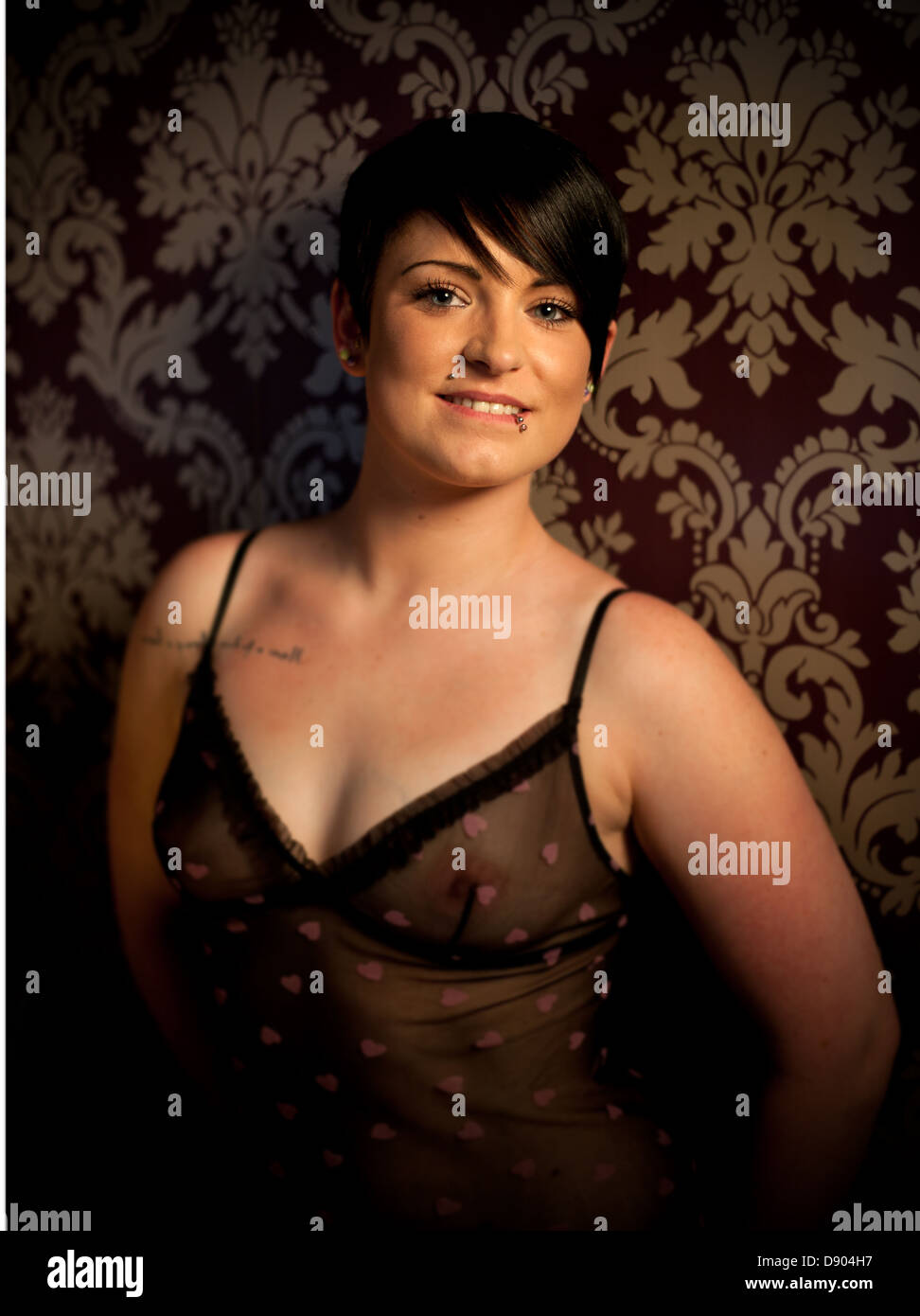 women in see through negligee