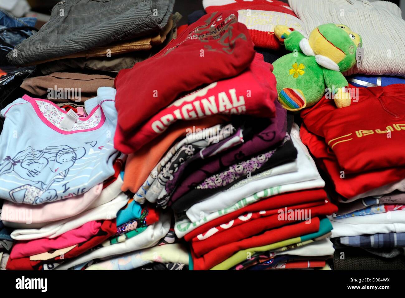 Clothing donations for flood victims are being prepared for collection