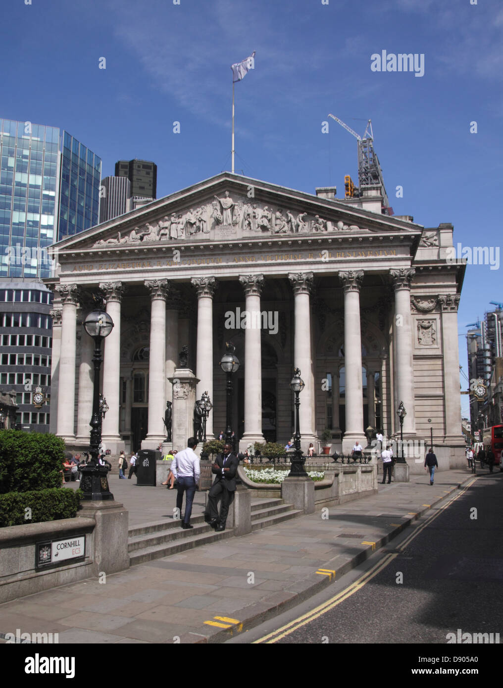 The Royal Exchange building London Stock Photo