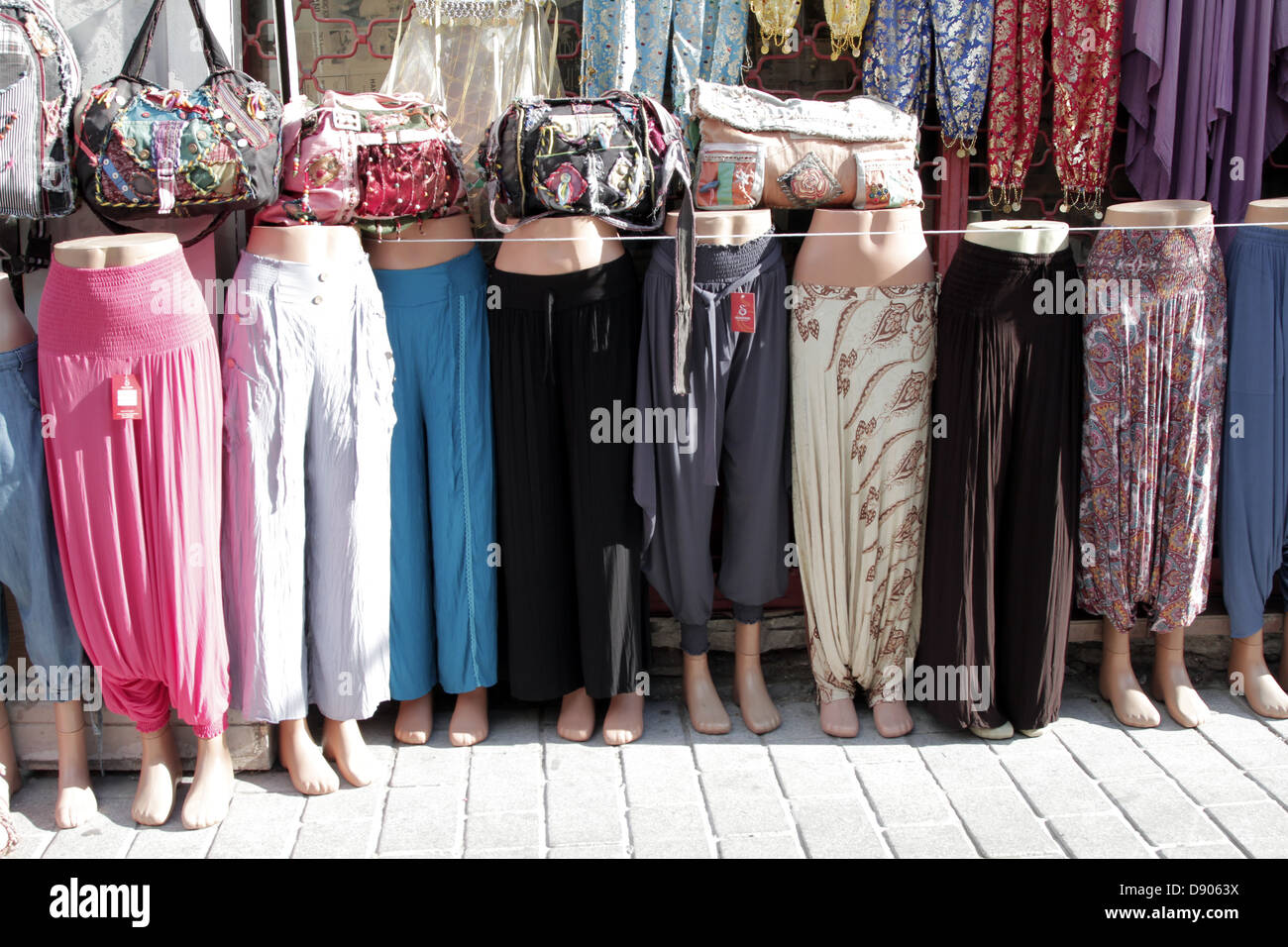 TURKISH BELLYDANCE HAREM PANTS ISTANBUL TURKEY 11 November 2012 Stock