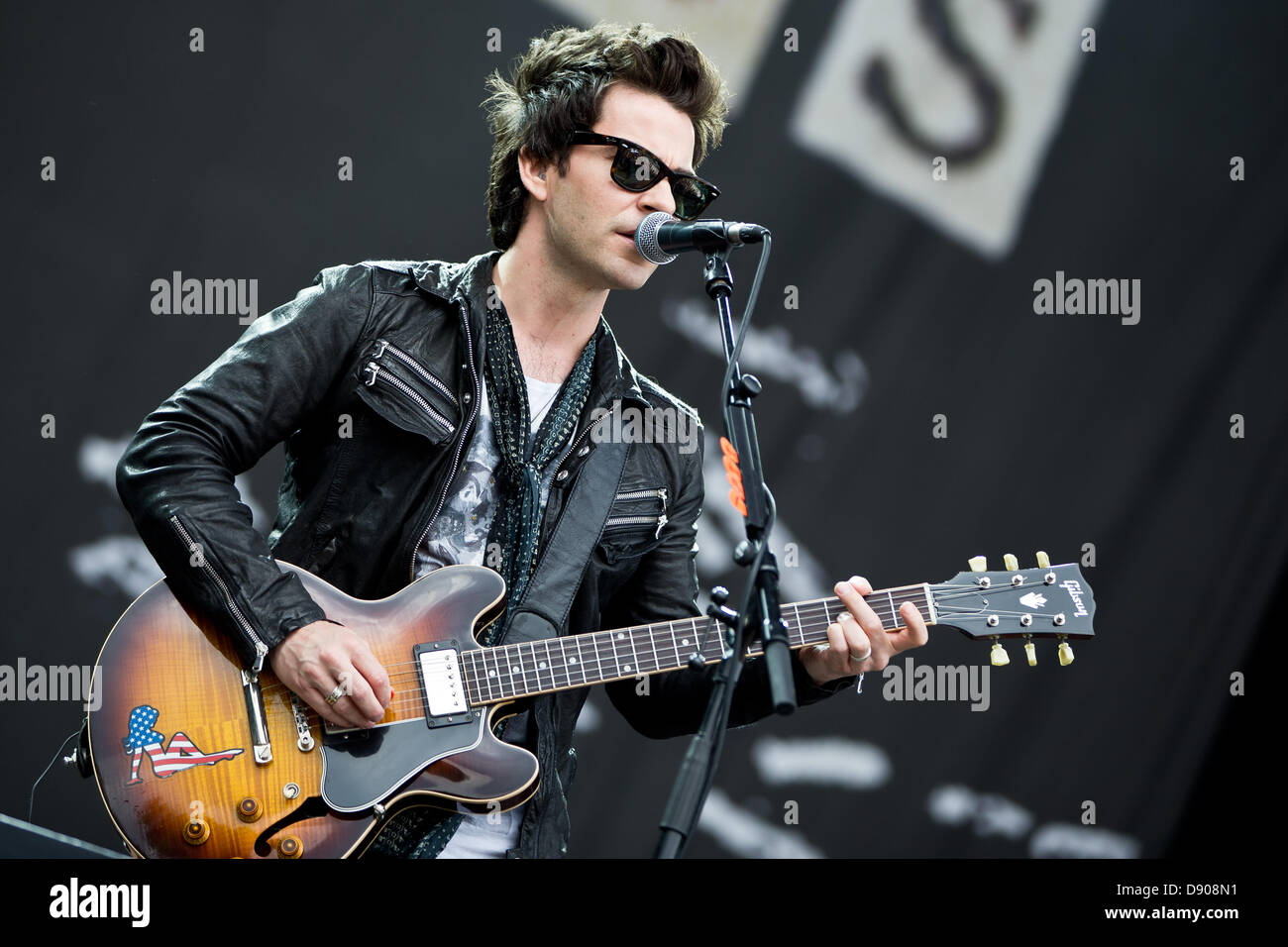 Nuremberg, Germany. 7th June 2013. Singer Kelly Jones from Welsh band Stereophonics performs at the music festival 'Rock im Park' in Nuremberg, Germany, 07 June 2013. Over 70,000 rock musicians are expected to the festival which continues until 09 June. Photo: DANIEL KARMANN/dpa/Alamy Live News Stock Photo