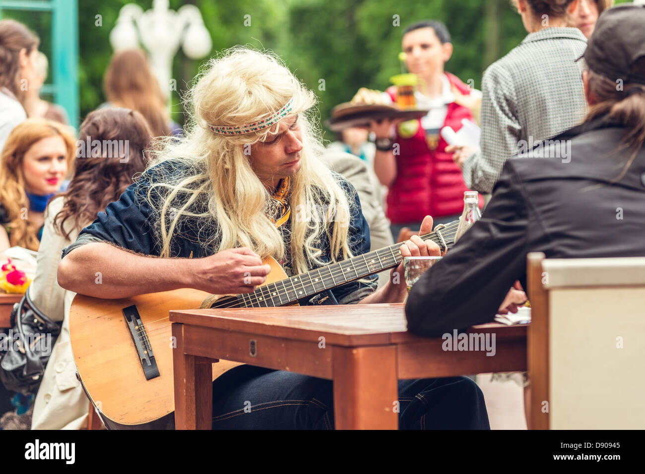 MOSCOW, RUSSIA - Retro festival 'Days of history' in Hermitage Garden. Moscow, May 26, 2013 Stock Photo