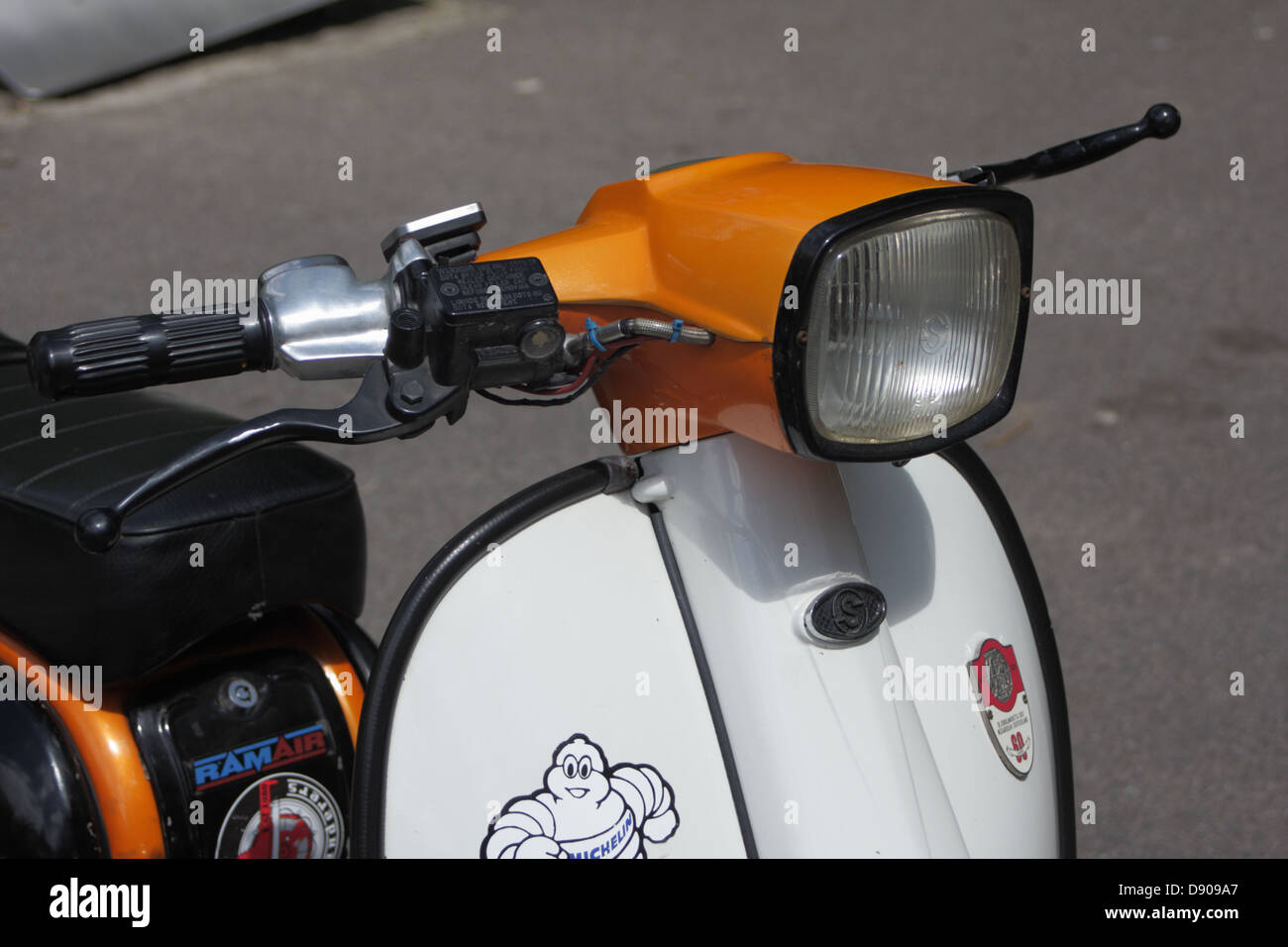 vintage moped Stock Photo